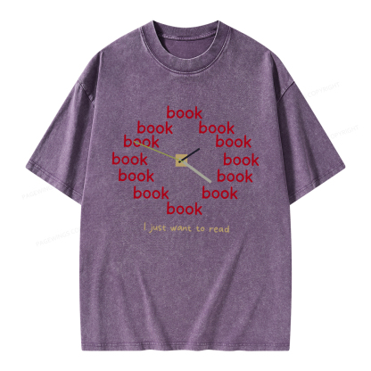 Pagewings I Just Want To Read Unisex Washed T-shirt
