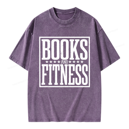 Pagewings Books And Fitness Unisex Washed T-shirt
