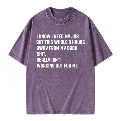 Pagewings Funny Book Lover Unisex Washed T-shirt