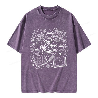 Pagewings Just One More Chapter Unisex Washed T-shirt