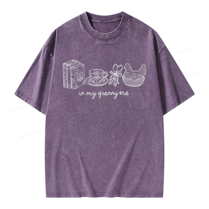 Pagewings In My Granny Era Unisex Washed T-shirt