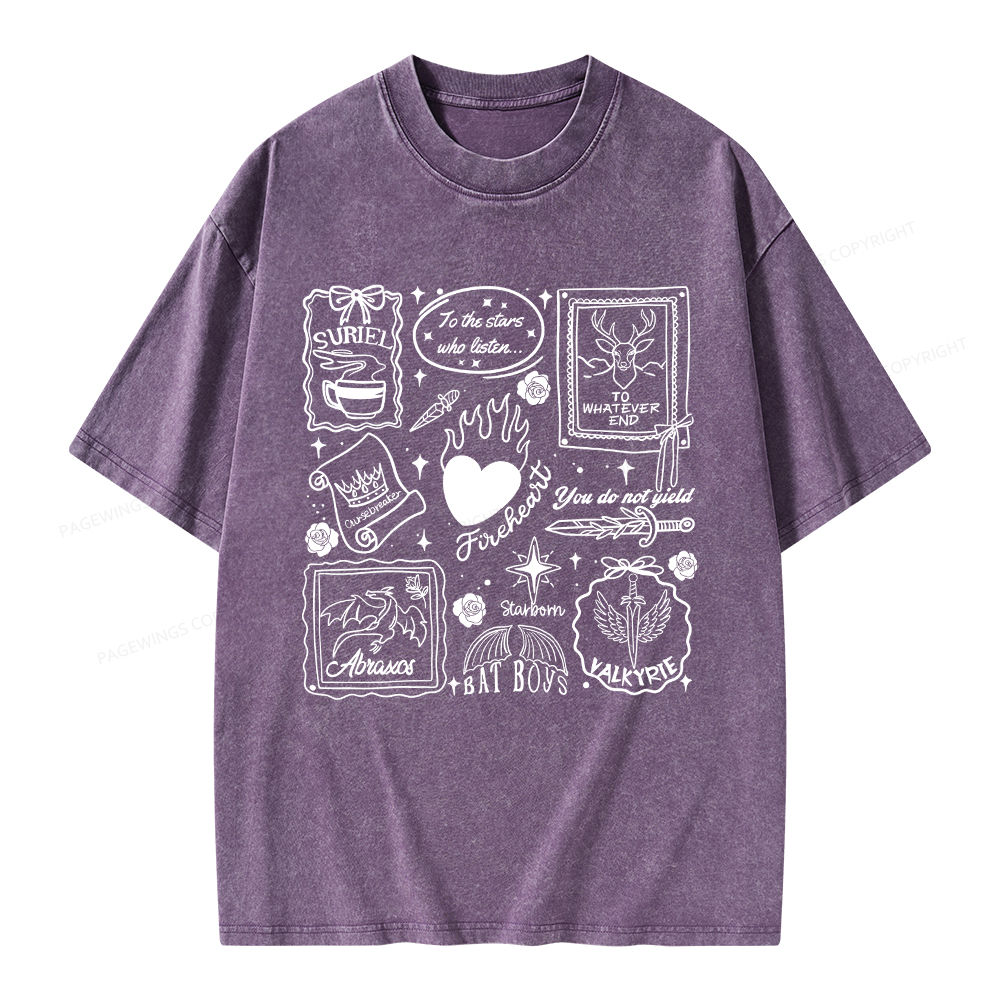 Pagewings Fireheart Unisex Washed T-shirt