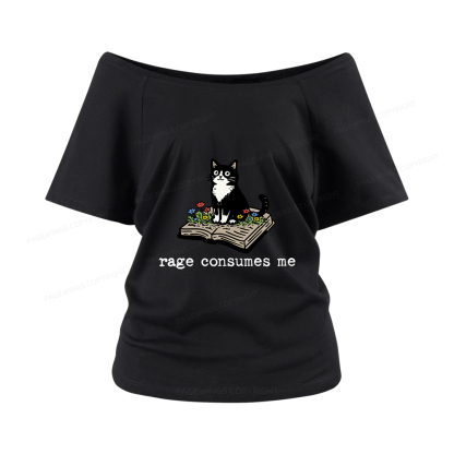 Pagewings Rage Consumes Me Women Off Shoulder T-shirts