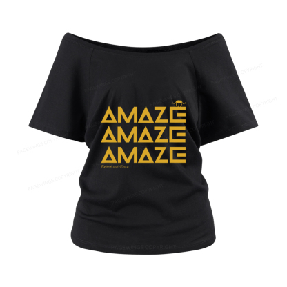 Pagewings Amaze Women Off Shoulder T-shirts