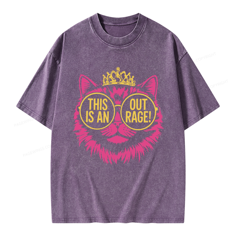 Pagewings This is an Outrage Unisex Washed T-shirt