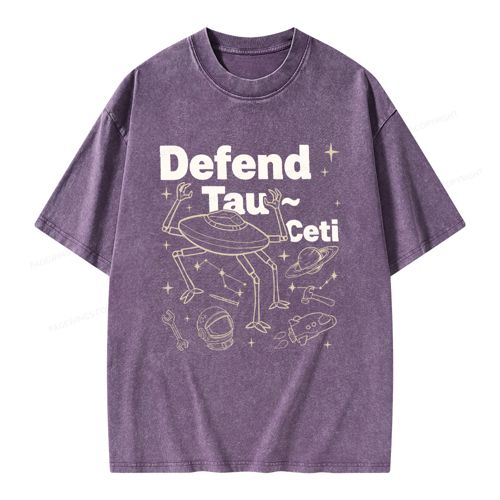 Pagewings Defend Tau Ceti Unisex Washed T-shirt