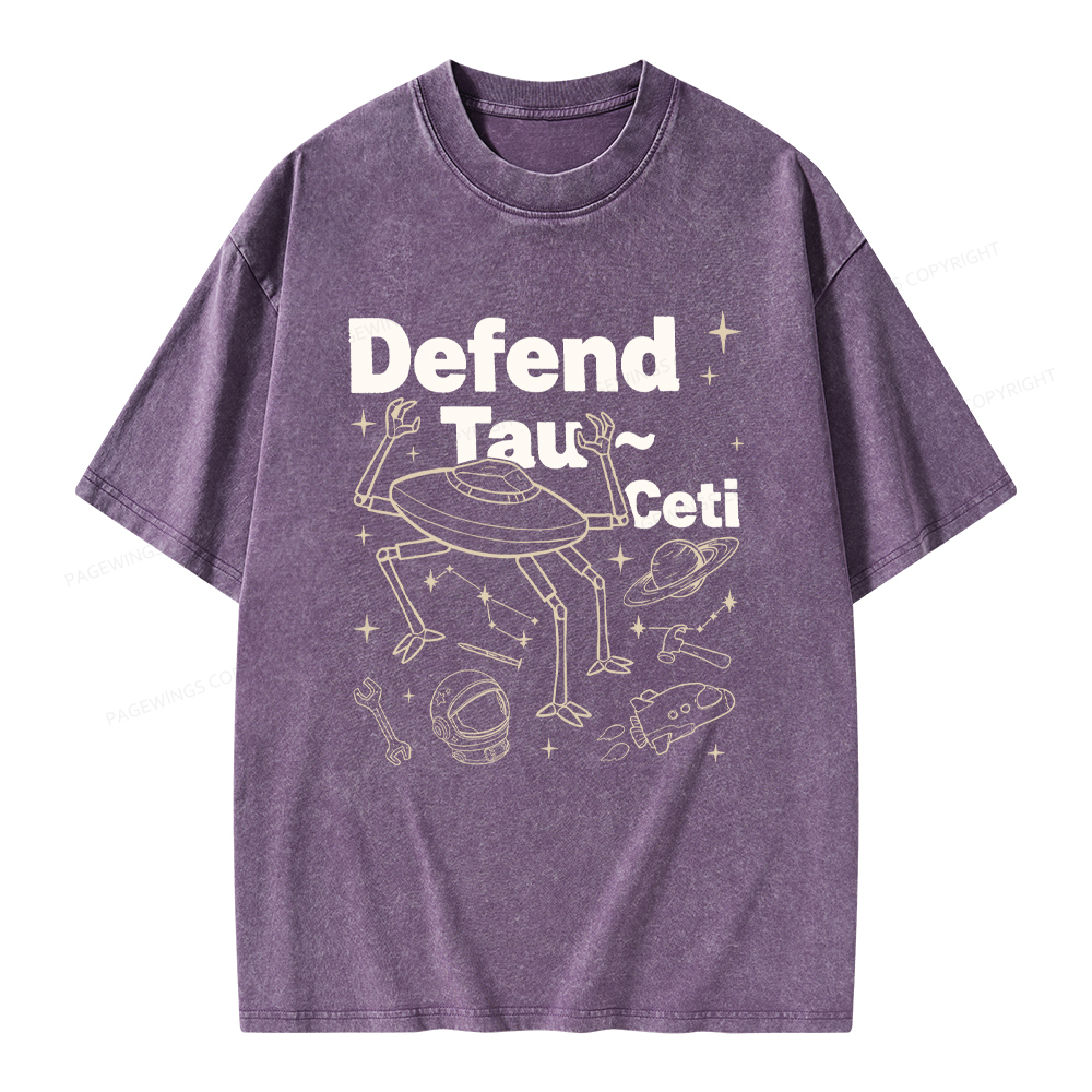 Pagewings Defend Tau Ceti Unisex Washed T-shirt