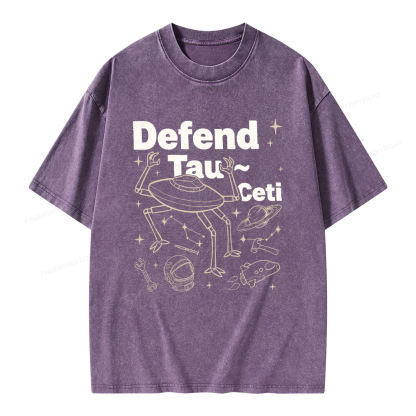 Pagewings Defend Tau Ceti Unisex Washed T-shirt