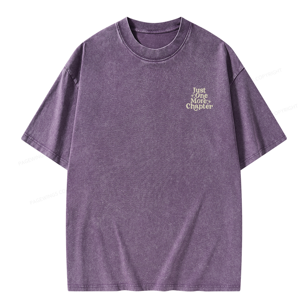 Pagewings Just One More Chapter Unisex Washed T-shirt