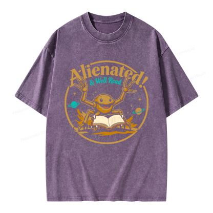 Pagewings Alienated Well Read Unisex Washed T-shirt
