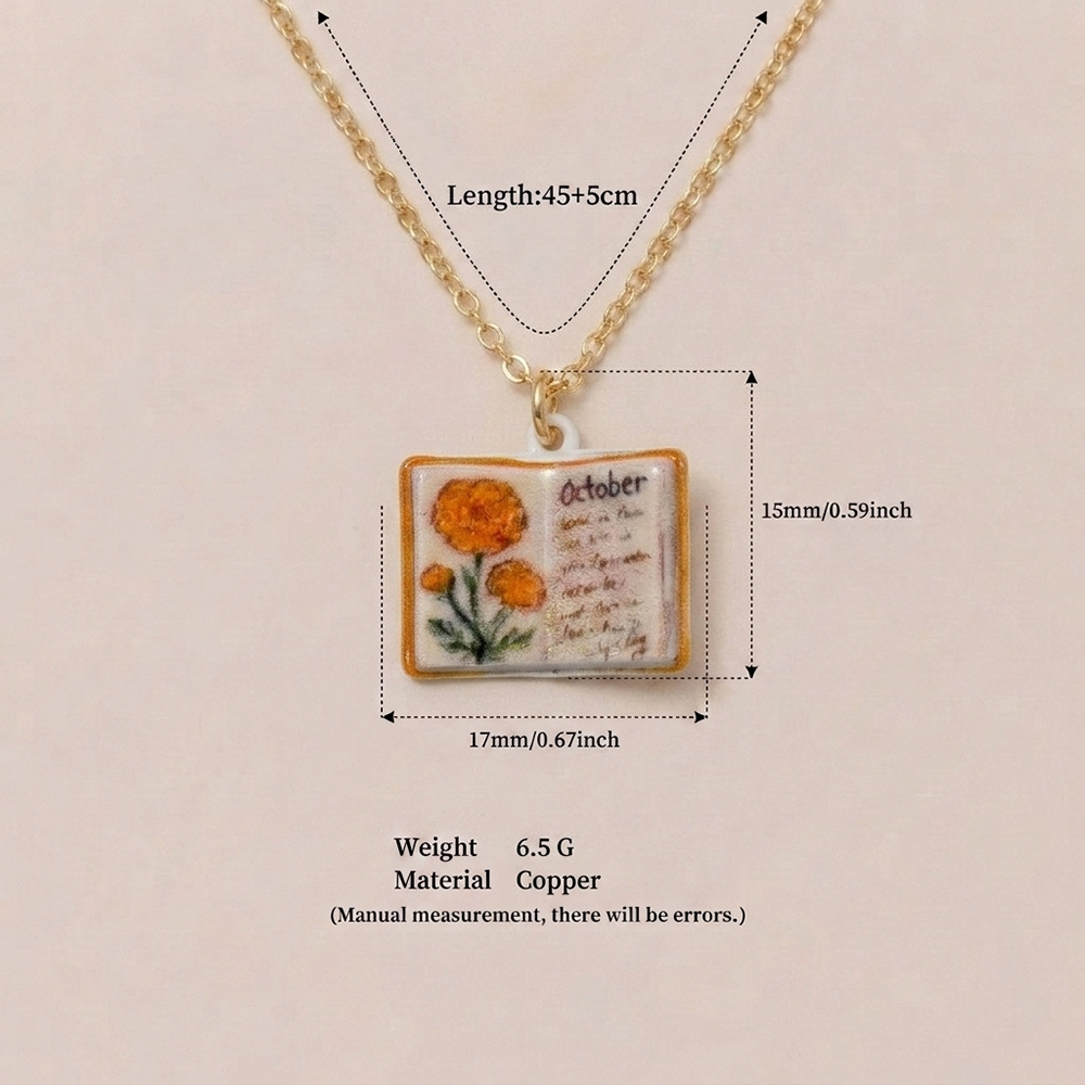 Pagewings Birth Flower Necklace
