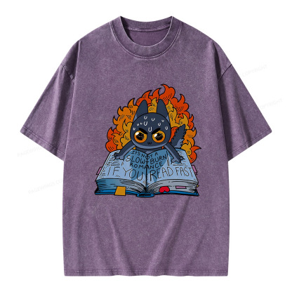 Pagewings If You Read Fast Unisex Washed T-shirt