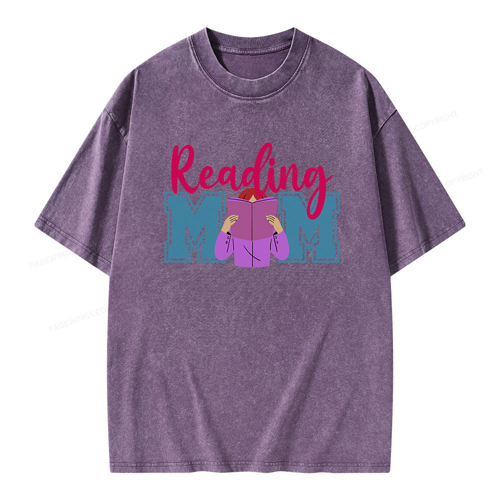 Pagewings Reading Mom Unisex Washed T-shirt
