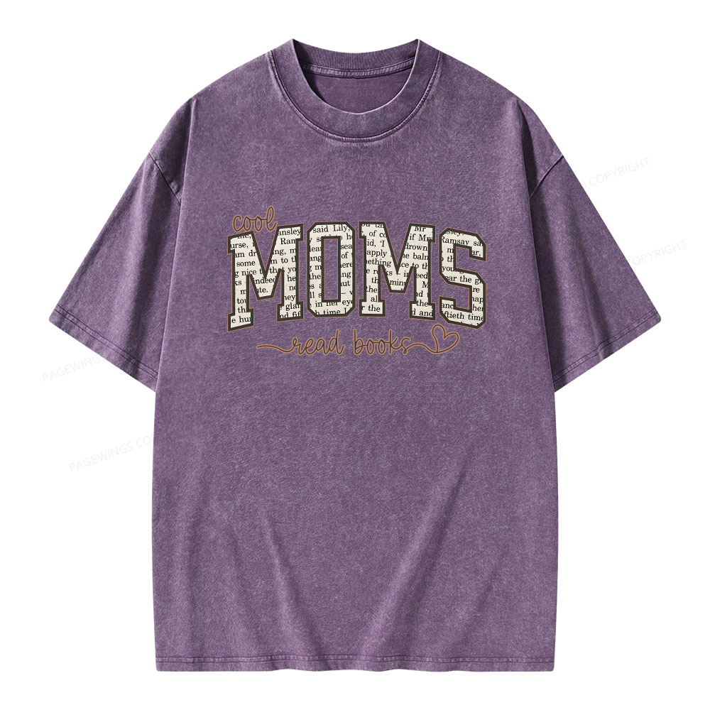Pagewings Cool Moms Book Club Unisex Washed T-shirt