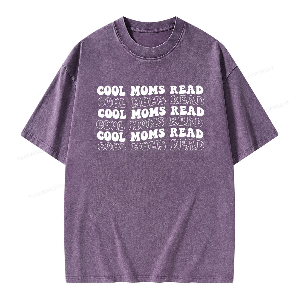 Pagewings Cool Moms Read Unisex Washed T-shirt