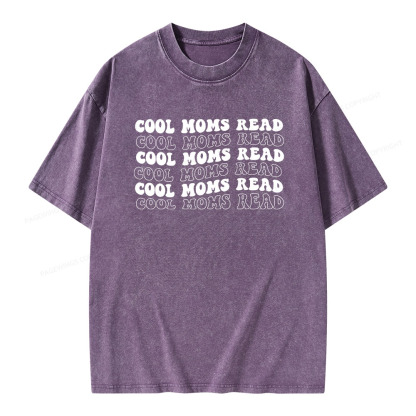 Pagewings Cool Moms Read Unisex Washed T-shirt