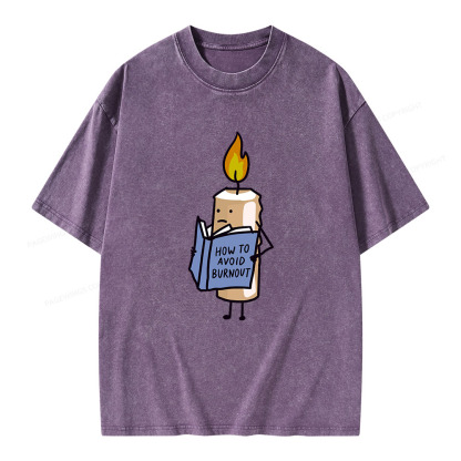 Pagewings How To Avoid Burnout Unisex Washed T-shirt