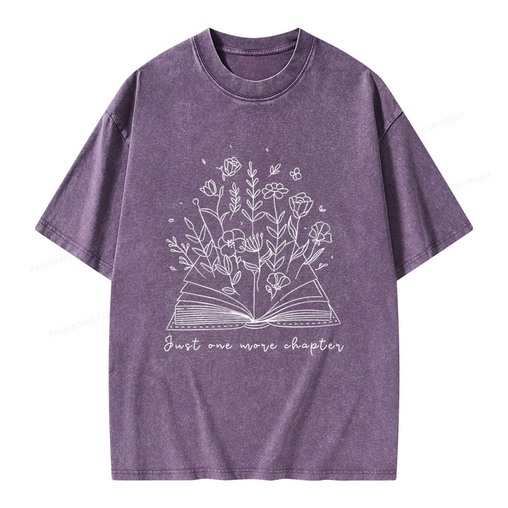 Pagewings Just One More Chapter Unisex Washed T-shirt
