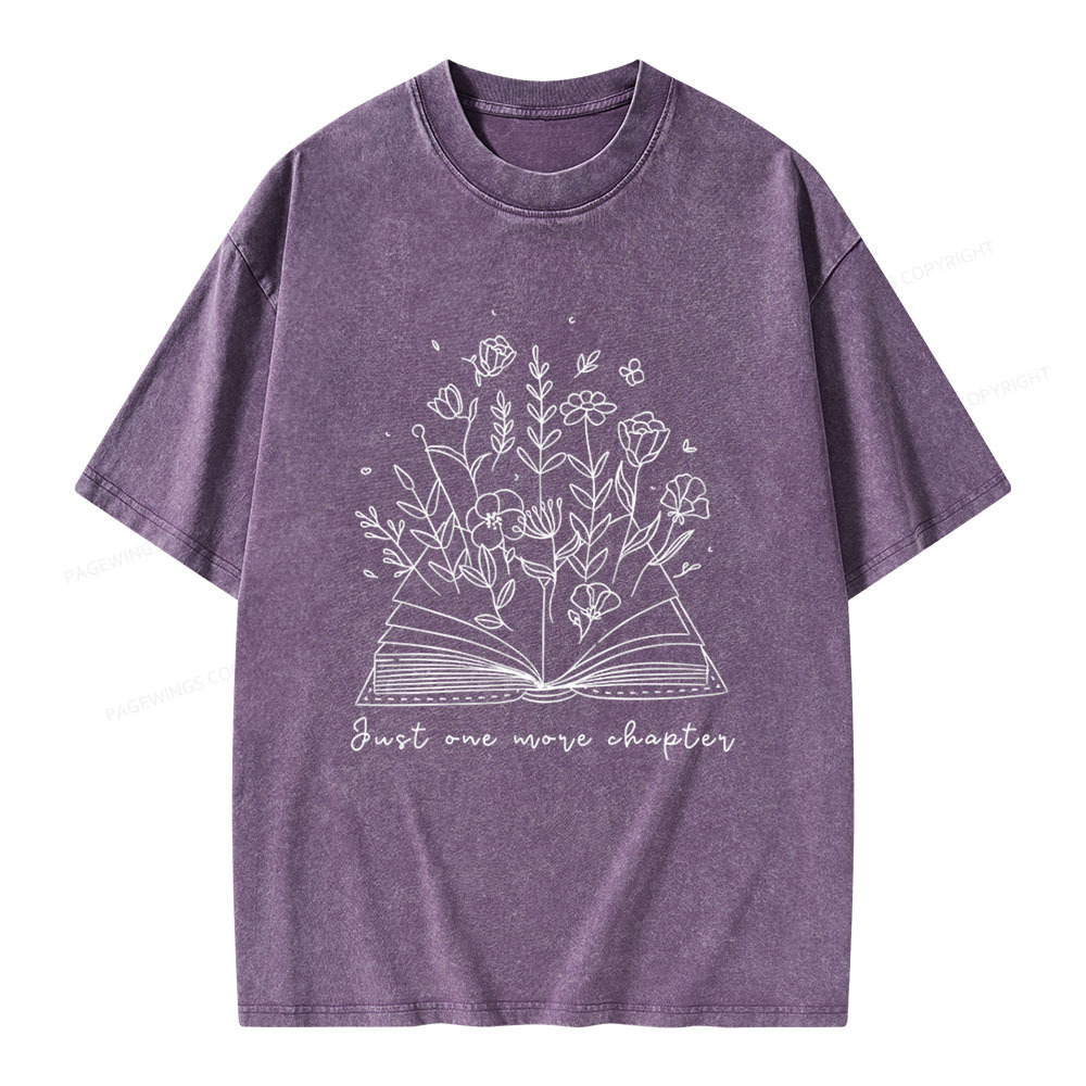 Pagewings Just One More Chapter Unisex Washed T-shirt