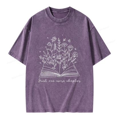 Pagewings Just One More Chapter Unisex Washed T-shirt