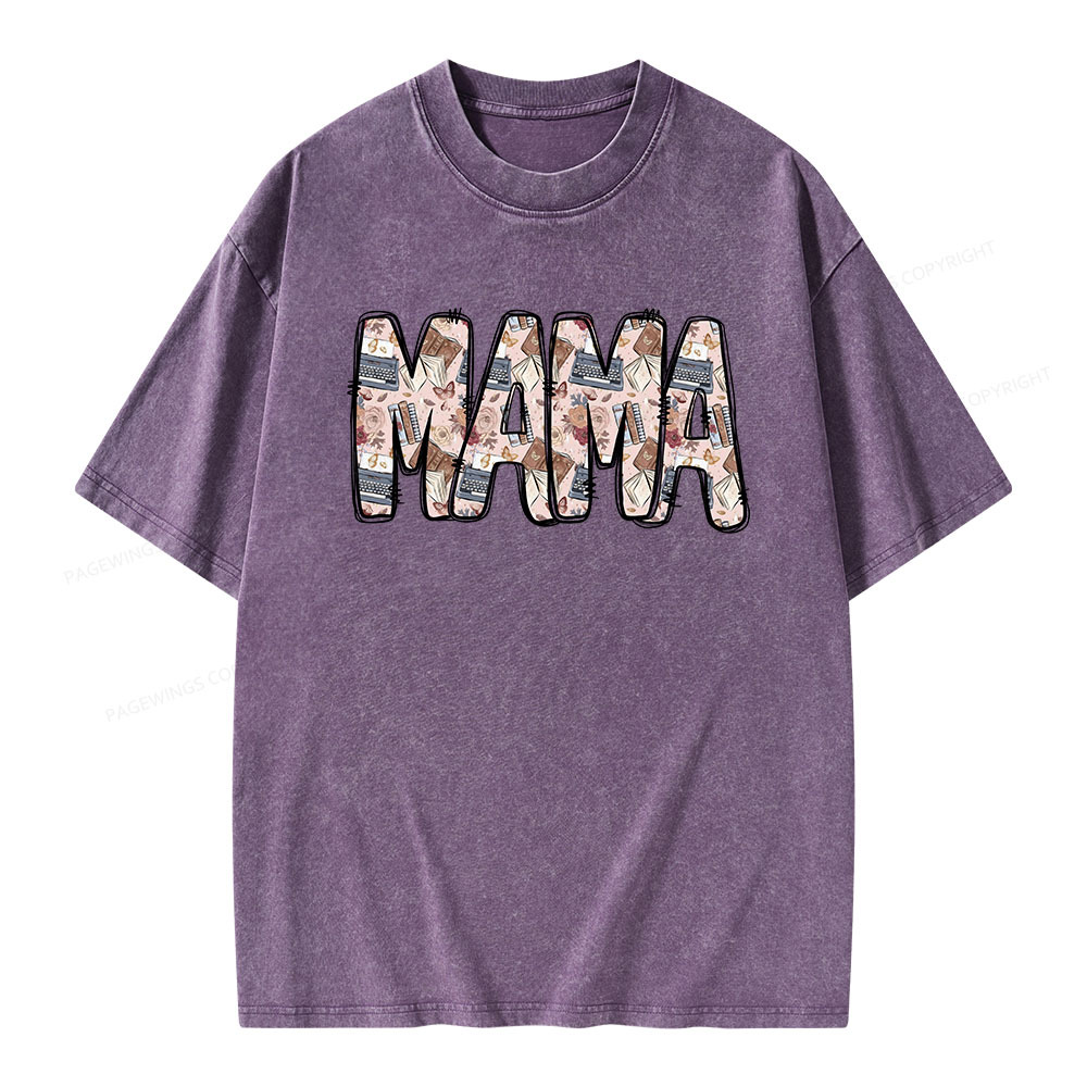 Pagewings Mama Unisex Washed T-shirt