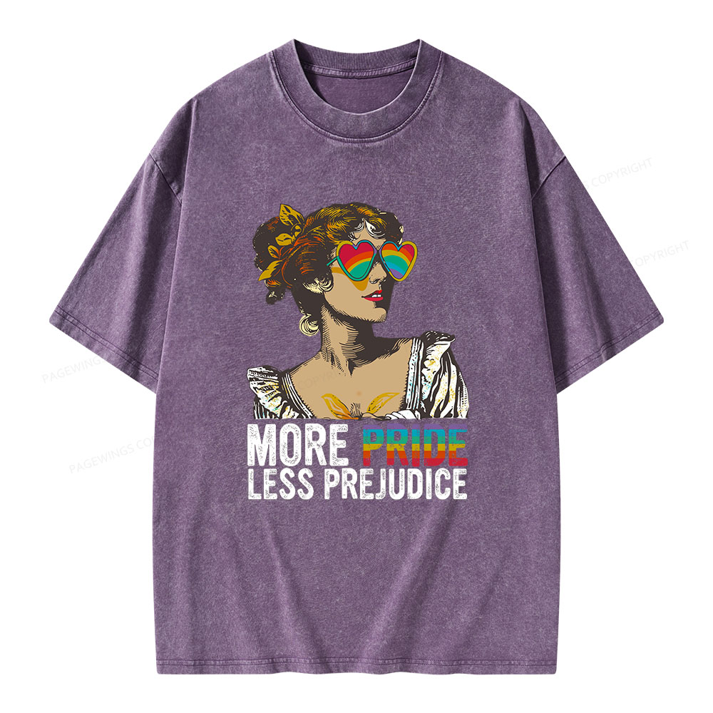 Pagewings More Pride Less Prejudice Unisex Washed T-shirt