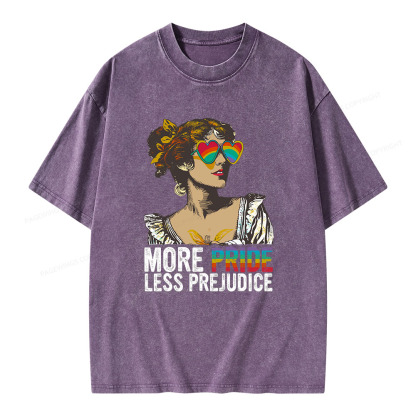 Pagewings More Pride Less Prejudice Unisex Washed T-shirt