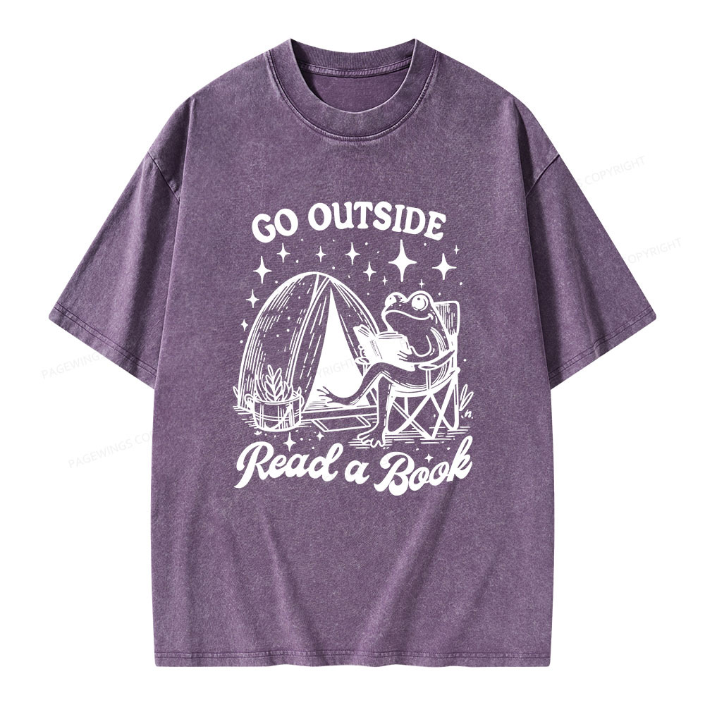 Pagewings Go Outside Unisex Washed T-shirt