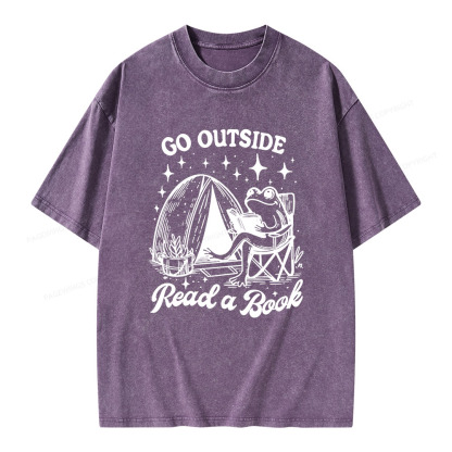 Pagewings Go Outside Unisex Washed T-shirt