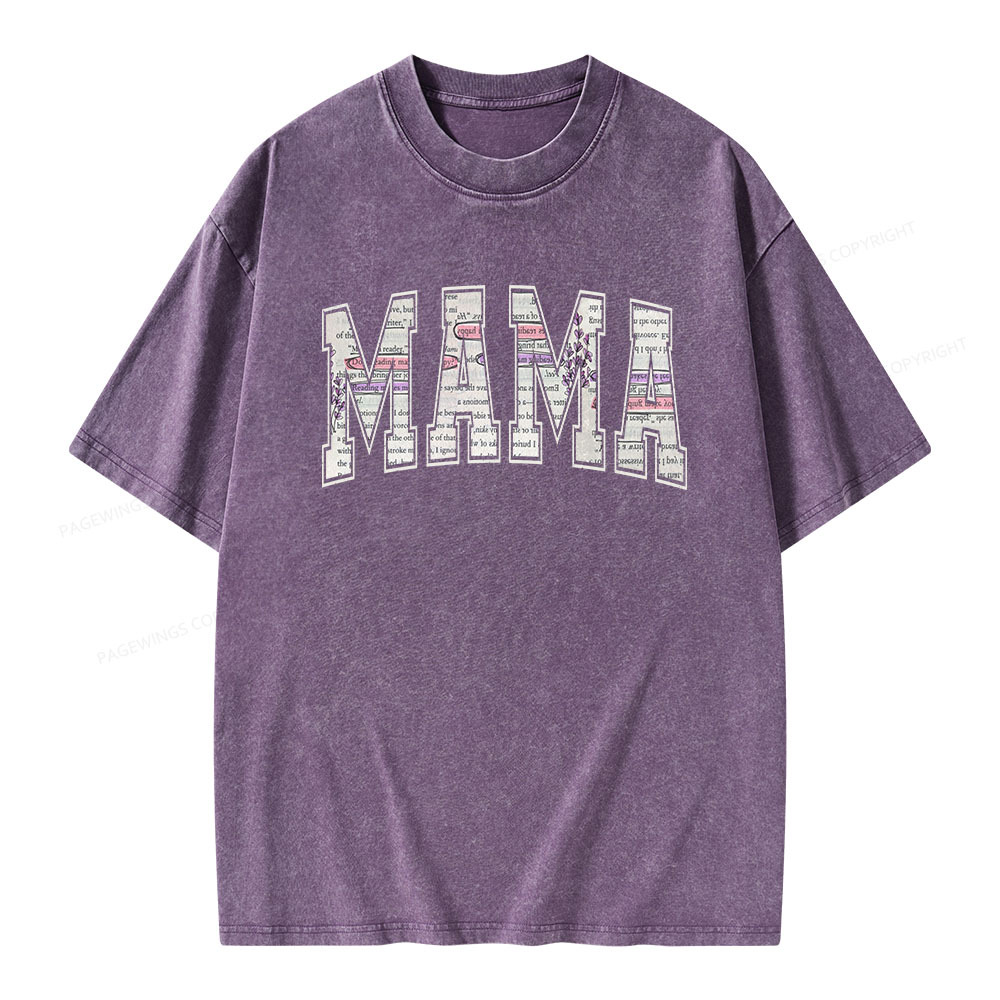 Pagewings A Reading Log About MAMA Unisex Washed T-shirt