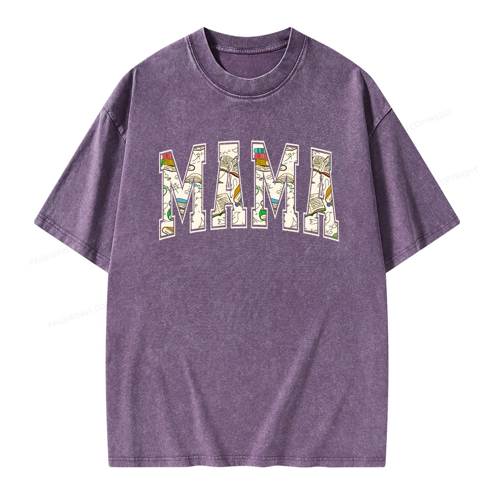 Pagewings About MAMA's Books Unisex Washed T-shirt