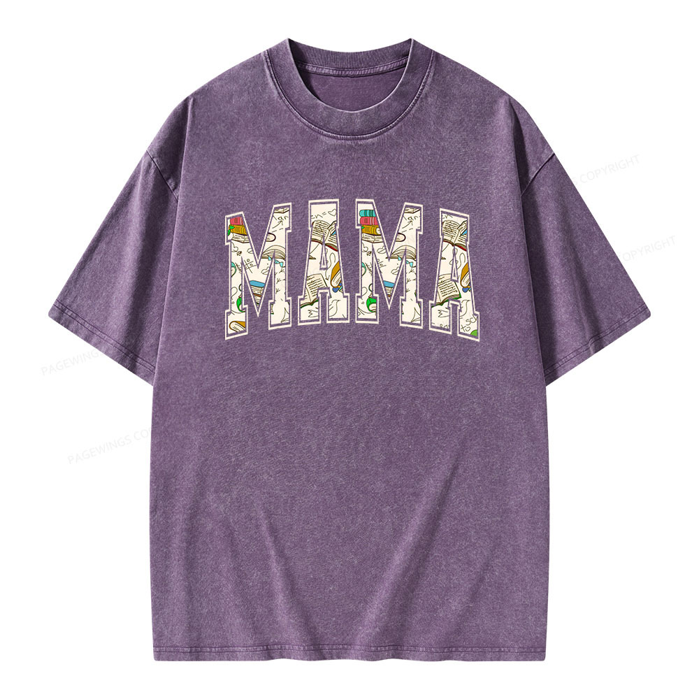 Pagewings About MAMA's Books Unisex Washed T-shirt