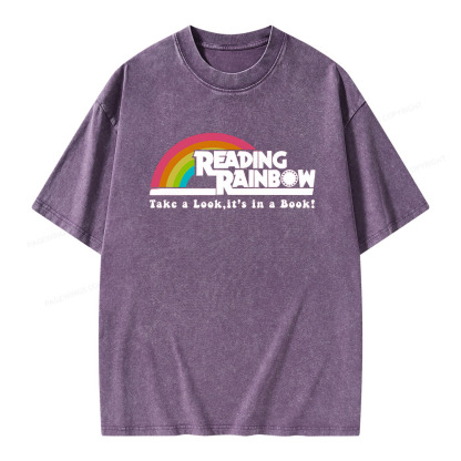 Pagewings Take a Look it's in a Book Unisex Washed T-shirt