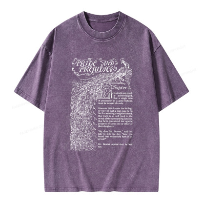 Pagewings Pride and Prejudice Unisex Washed T-shirt