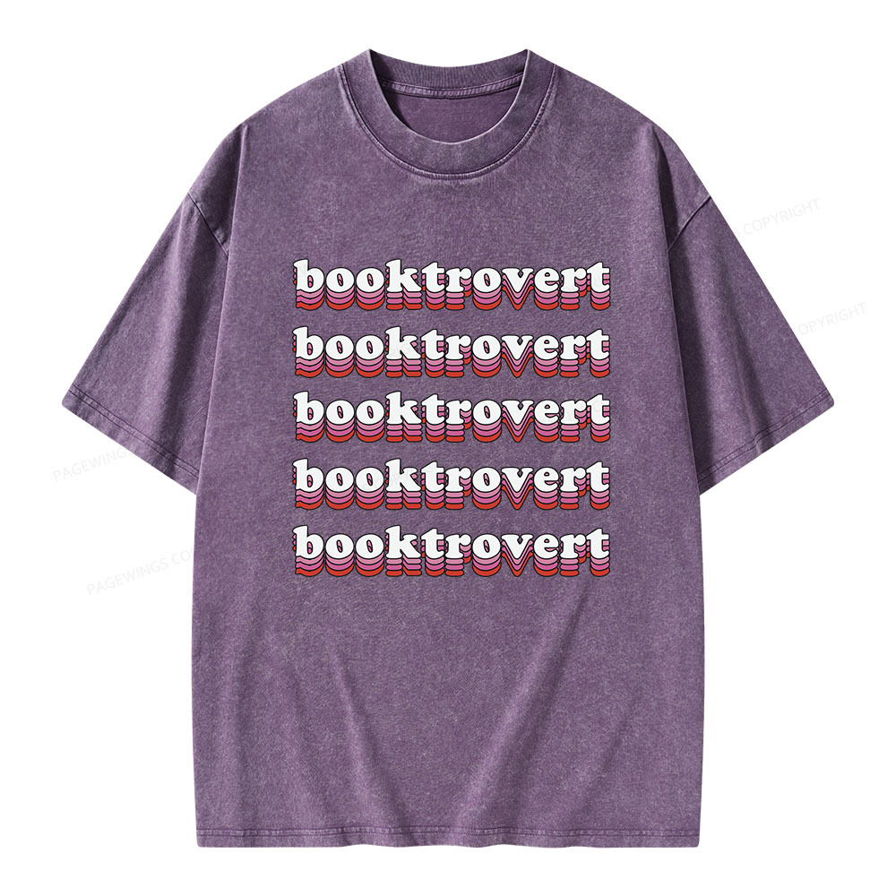 Pagewings Booktrovert Unisex Washed T-shirt