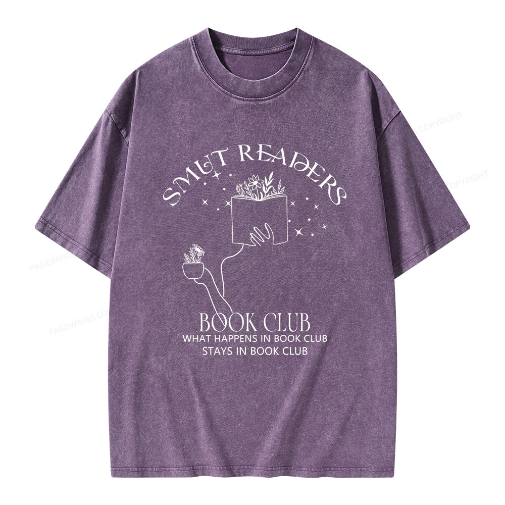 Pagewings Smut Reader Book Club Unisex Washed T-shirt