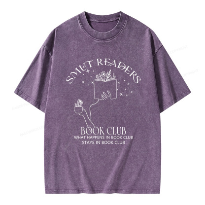 Pagewings Smut Reader Book Club Unisex Washed T-shirt