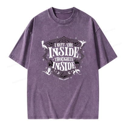 Pagewings I Kept The Inside Thoughts Inside Unisex Washed T-shirt