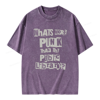 Pagewings What's More Punk Than The Public Library Unisex Washed T-shirt