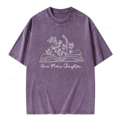 Pagewings Just One More Chapter Unisex Washed T-shirt