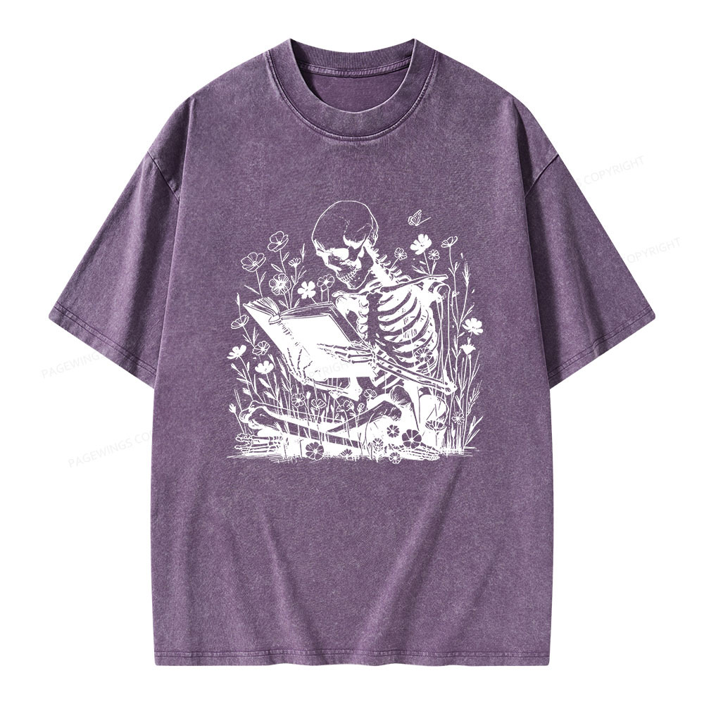 Pagewings Book Reading Unisex Washed T-shirt
