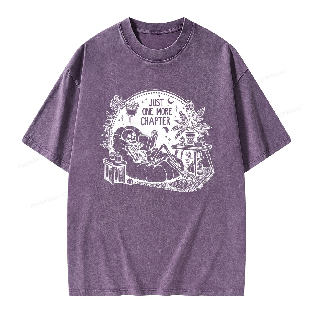 Pagewings Just One More Chapter Unisex Washed T-shirt