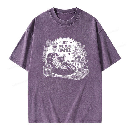 Pagewings Just One More Chapter Unisex Washed T-shirt