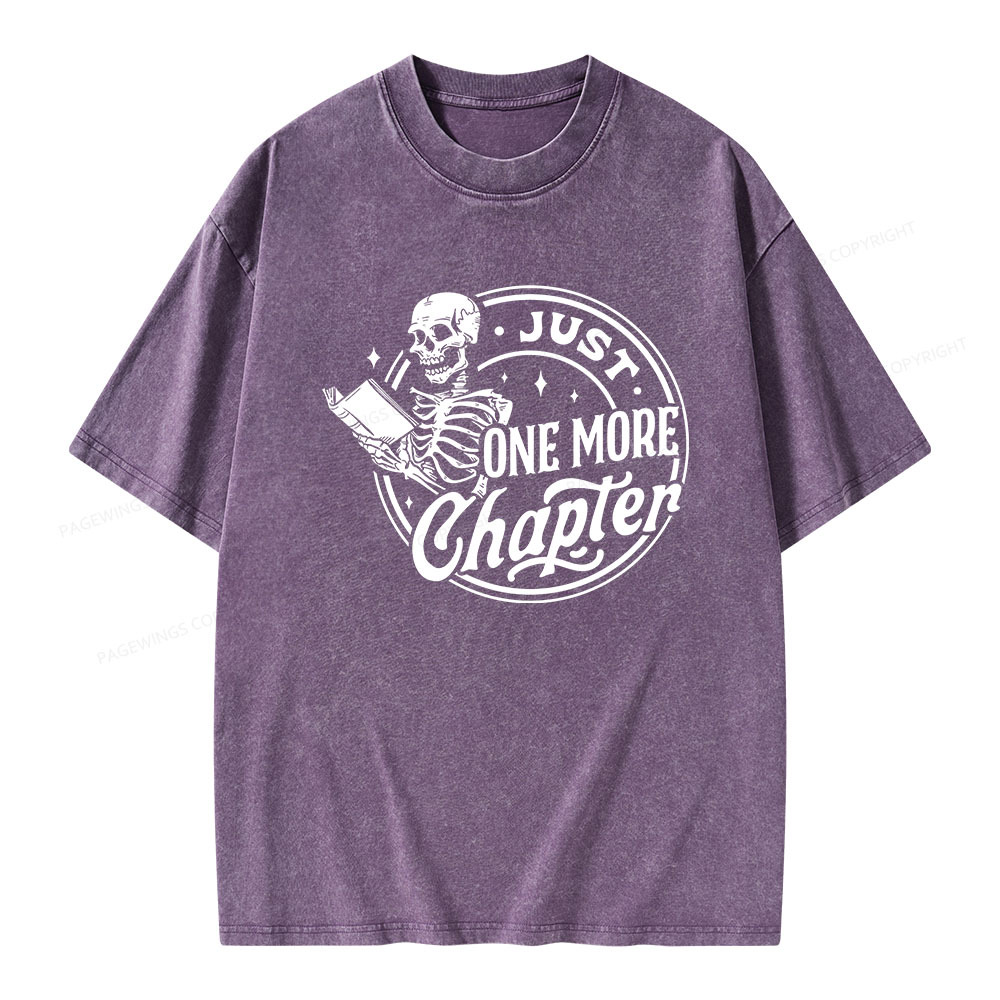 Pagewings Just One More Chapter Unisex Washed T-shirt