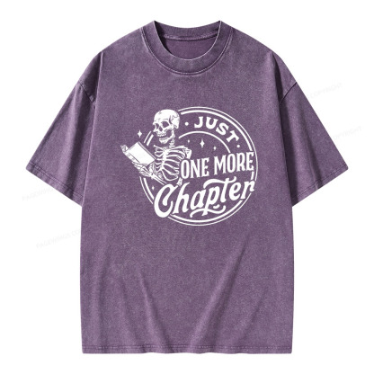 Pagewings Just One More Chapter Unisex Washed T-shirt