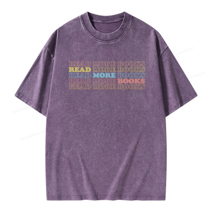 Pagewings Read More Books Unisex Washed T-shirt