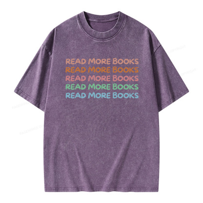 Pagewings Read More Books Unisex Washed T-shirt