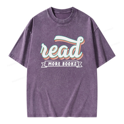 Pagewings Read More Books Unisex Washed T-shirt