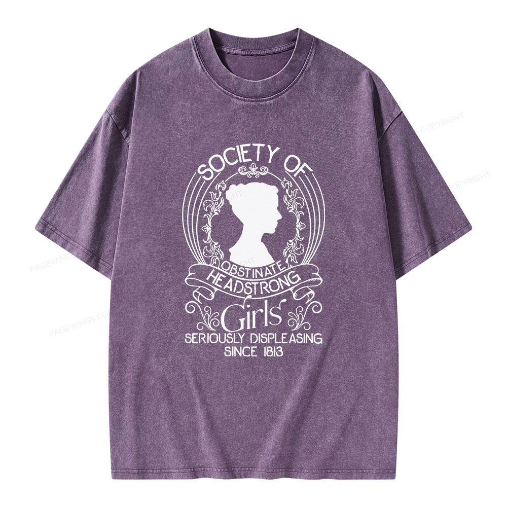 Pagewings Society Of Obstinate Headstrong Girls Unisex Washed T-shirt