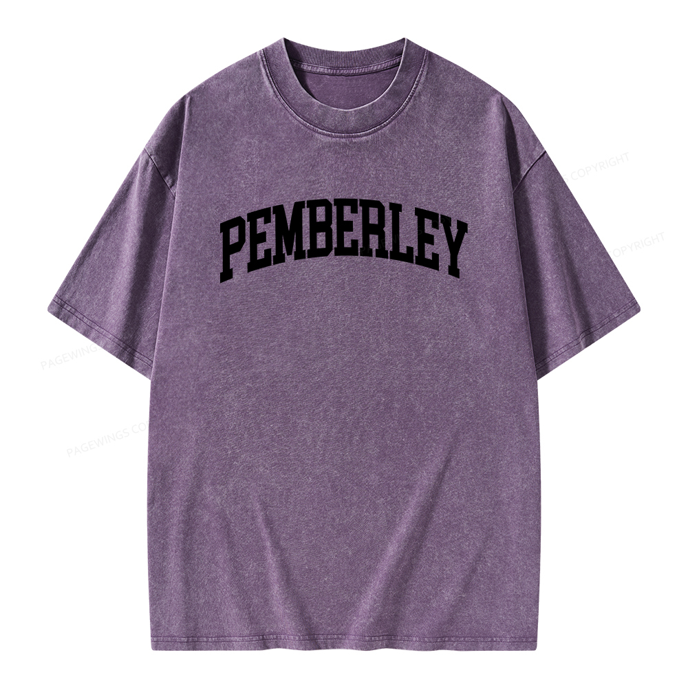 Pagewings Pride and Prejudice Pemberley Bookworm Unisex Washed T-shirt